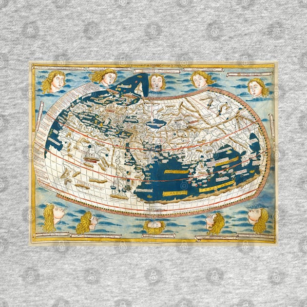 Ulm Ptolemy map of the world from 1482 by MiRaFoto